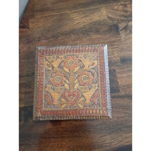 Vintage Handcrafted Wooden Trinket Box. Made In Poland Using Linden Wood. GVC